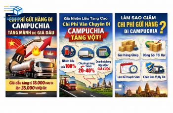 Chi phí gửi hàng đi Campuchia tăng mạnh do giá dầu – Cập nhật mới nhất 2026